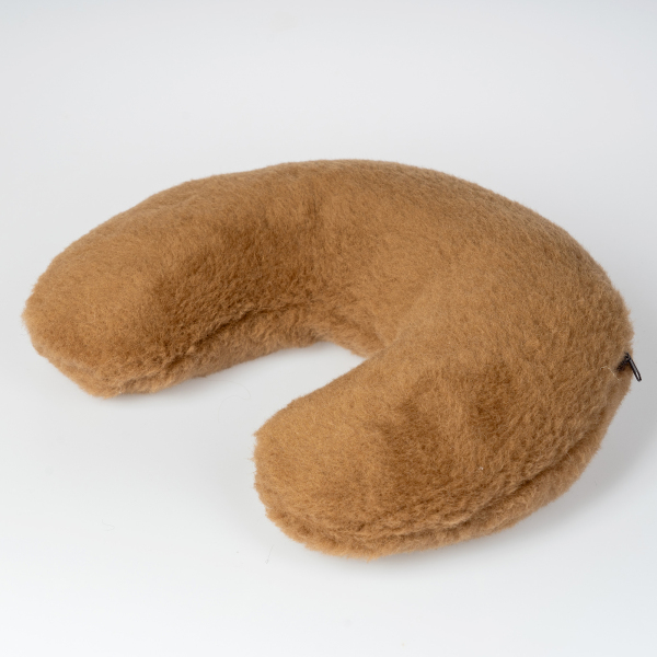 Pohankový polštář podkova merino Camel