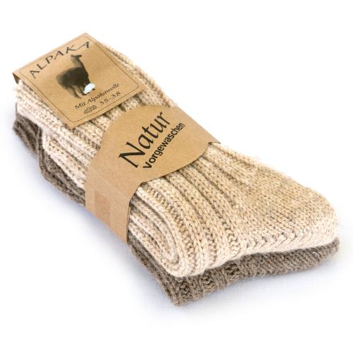 Ponožky sibiřky vlněné Alpaca 2 páry