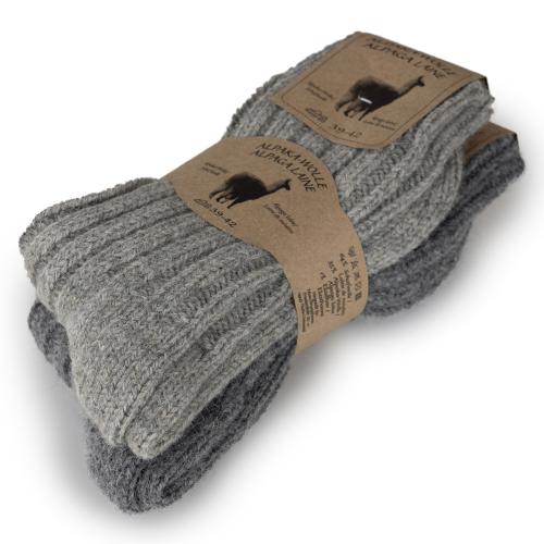 Ponožky sibiřky vlněné Alpaca 99 šedé 2 páry