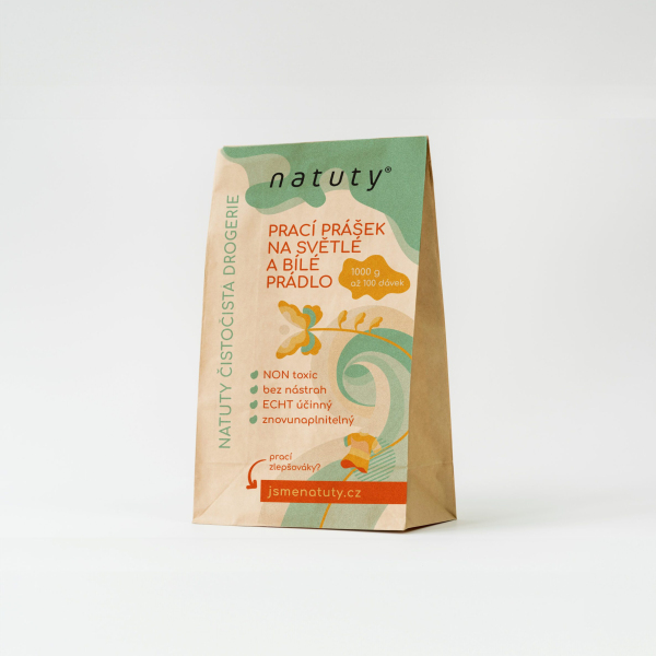 Prací prášek Natuty na světlé a bílé prádlo