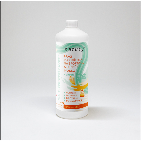 Prací prostředek na sportovní a funkční prádlo s vůní citronu