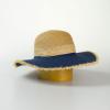 Dámský papírový klobouk široká krempa modrý